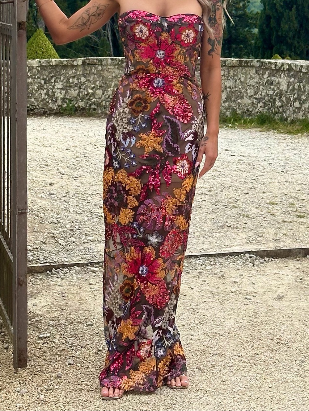 Bronx and Banco Dahlia Maxi Dress - Sequin Multi - Picture 3 of 13
